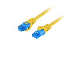 Lanberg S/FTP CAT6a Patch kábel 10m Sárga kábel és adapter