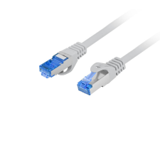 Lanberg S/FTP CAT6a Patch kábel 10m Szürke kábel és adapter