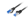 Lanberg S/FTP CAT6a Patch kábel 15m Fekete (PCF6A-10CC-1500-BK)