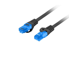 Lanberg S/FTP CAT6a Patch kábel 1.5m Fekete kábel és adapter