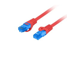 Lanberg S/FTP CAT6a Patch kábel 5m Piros kábel és adapter