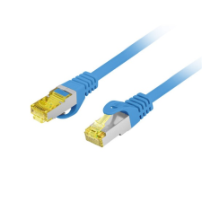 Lanberg S/FTP Cat6a RJ45 Patch Kábel 2m - Kék (PCF6A-10CU-0200-B) kábel és adapter
