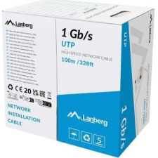 Lanberg U/UTP Cat6 RJ45 Patch kábel 100m - Szürke (LCU6-10CC-0100-S) kábel és adapter