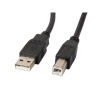 Lanberg USB 2.0 A-B összekötő kábel 0.5m fekete (CA-USBA-11CC-0005-BK) (CA-USBA-11CC-0005-BK) - Adatkábel