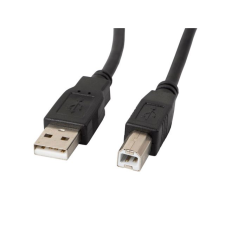 Lanberg USB 2.0 A-B összekötő kábel 1.8m fekete (CA-USBA-10CC-0018-BK) (CA-USBA-10CC-0018-BK) - Nyomtató kábel kábel és adapter