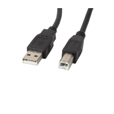 Lanberg USB 2.0 - USB B kábel 1m - Fekete kábel és adapter