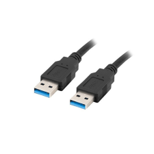 Lanberg USB 3.0 AM - AM 0.5m kábel (CA-USBA-30CU-0005-BK) kábel és adapter