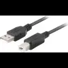Lanberg USB-A(M)->USB-B(M) 2.0 KÁBEL 1,8M FEKETE FERRITTEL