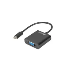 Lanberg USB-C apa - VGA anya adapter - Fekete kábel és adapter
