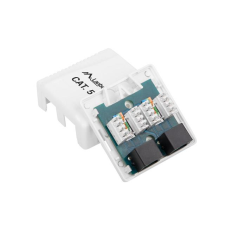 Lanberg UTP RJ45 CAT5e Árnyékolatlan csatlakozó doboz - Fehér (OU5-0002-W) villanyszerelés