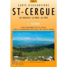 Landestopographie 260 T St-Cergue turista térkép Landestopographie 1:50 000 térkép