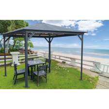 Lanitgarden kerti pavilon LANITPLAST 33 antracit + átlátszó PC LG2468 kerti bútor