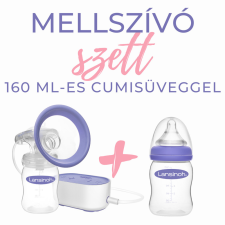 Lansinoh 2 fázisú kompakt elektromos mellszívó 160ml cumisüveggel és mintacsomaggal szettben mellszívó