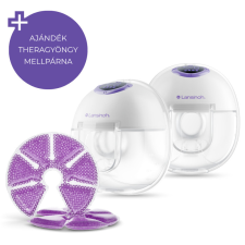 Lansinoh hordható mellszívó - 4 fázisú, dupla + Theragyöngy mellpárna szett mellszívó