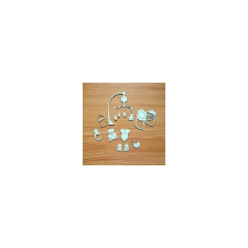  Lány babás chipboard készlet, kicsi. Mérete: 1-5 cm dekorációs kellék