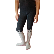  LÁNY harisnyanadrág ClCA mintás 7-9 év, Világos szürke gyerek harisnya