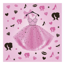 Lányos Party Dress szalvéta 20 db-os 33x33 cm party kellék