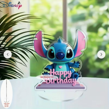  Lapos,műanyag tortadísz-Stitch mintával 21 cm magas sütés és főzés