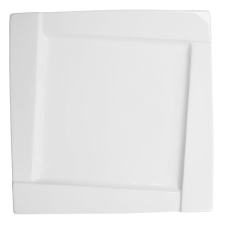  Lapostányér AMBITION Kubiko négyzet alakú fehér 25x25 cm tányér és evőeszköz