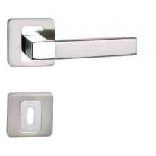 Lartech-Maestro Florida Négyzetrozettásletes Szatén Króm Felület WC zár és alkatrészei