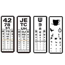  Látásvizsgáló tábla műanyag egyoszlopos, 3 m-es gyógyászati segédeszköz