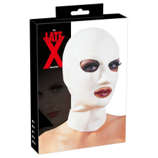  LATEX - klasszikus fejmaszk (fehér) bilincs, kötöző