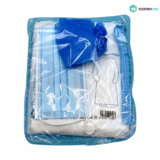  Látogató egységcsomag (köpeny, hajháló, maszk, lábzsák) munkaruha