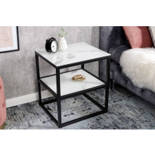 Latrisha Design oldalsó asztal Latrisha 45 cm fehér - márvány utánzata bútor