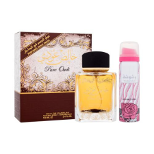 Lattafa Pure Oudi ajándékcsomagok eau de parfum 100 ml + dezodor 50 ml uniszex kozmetikai ajándékcsomag