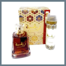 Lattafa Raghba Arab parfüm 100 ml + Dezodor Spray 50 ml 6225709721238 kozmetikai ajándékcsomag