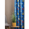Látvány Textil Kft Autós kék dekor sötétítő kész függöny markoló, traktor 160x100cm