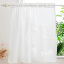 Látvány Textil Kft Egyszínű fehér voila vitrage függöny 80x100cm lakástextília