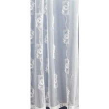 Látvány Textil Kft Fehér jaquard kész függöny Rózsa 180x400cm lakástextília