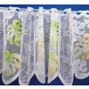 Látvány Textil Kft Fehér jaquard kész függöny zöldes leveles 45x300cm