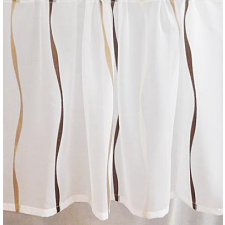 Látvány Textil Kft Fehér voila kész függöny barna drapp nyírt mintával H3. 120x120cm lakástextília