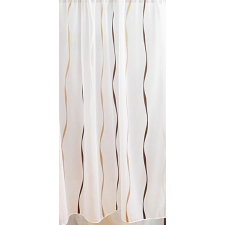 Látvány Textil Kft Fehér voila kész függöny barna drapp nyírt mintával H3. 160x300cm lakástextília