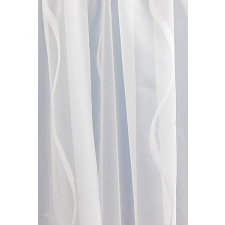 Látvány Textil Kft Fehér voila kész függöny fehér nyírt mintával Hullám 80x130cm bújtatós lakástextília