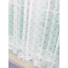 Látvány Textil Kft Fehér voila kész függöny kék pöttyös 175x200cm lakástextília
