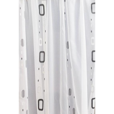 Látvány Textil Kft Fehér voila kész függöny szürke nyírt mintával Ovál 170x200cm lakástextília