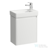 Laufen BASE 2.0 48x28 cm-es 1 ajtós, jobbos alsószekrény és PRO S mosdó kombináció csaptelep nélkül, matt fehér H8659642601041