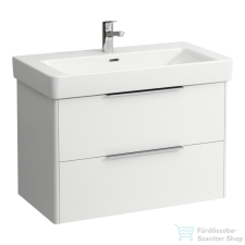 Laufen Base 81x44 cm-es 2 fiókos alsószekrény H813965 mosdóhoz,fényes fehér H4023921102611 fürdőszoba bútor