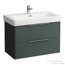 Laufen Base 81x44 cm-es 2 fiókos alsószekrény H813965 mosdóhoz,Traffic grey H4023921102661 fürdőszoba bútor