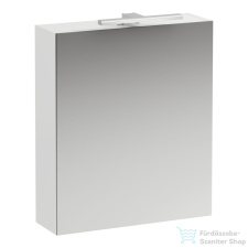 Laufen BASE tükrös szekrény, ajtó balos világítással és dugaljzattal, matt fehér H4027511102601 fürdőszoba bútor