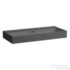 Laufen Kartell 100x46 cm-es csiszolt aljú mosdó csaplyuk nélkül,Graphite matt H8163377581091 szaniter