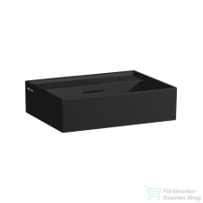 Laufen Kartell 45x34 cm-es csiszolt aljú mosdó csaplyuk nélkül,matt fekete H8183307161091 szaniter