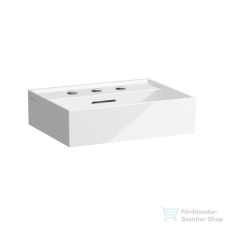 Laufen Kartell 45x34 cm-es mosdó 3 csaplyukkal,LCC Active bevonattal,fehér H815330A001081 szaniter