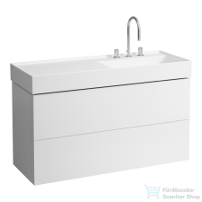 Laufen Kartell By Laufen 118,8x45 cm-es alsószekrény két fiókkal H813333 mosdóhoz,matt fehér H4076490336401 fürdőszoba bútor
