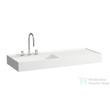 Laufen Kartell By Laufen 120x46 mosdó, jobb oldali polccal, 3 csaplyukkal H8133320001581 ( 813332 ) szaniter