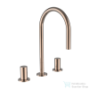Laufen KARTELL BY LAUFEN 3 üléses mosdó csaptelep elfordítható kifolyóval,leeresztő nélkül,PVD rózsa arany H3123330822201