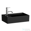 Laufen Kartell By Laufen 46x28 cm-es kézmosó,bal oldali csaplyukkal, speciális rejtett lefolyóval,matt fekete H8153357161111